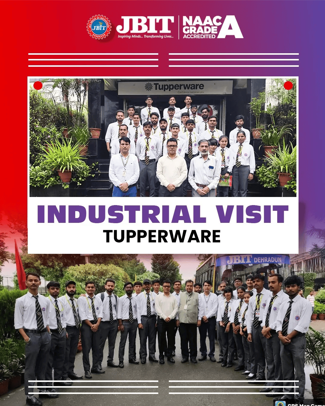 Industrial Visit at TupperwareOur B.Tech (EE & ECE) students had the opportunity to visit Tuppe
